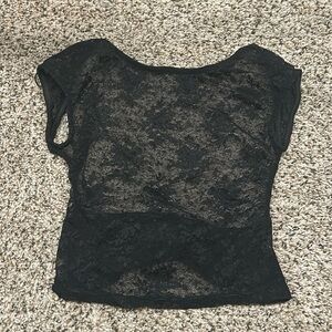 lace open back top